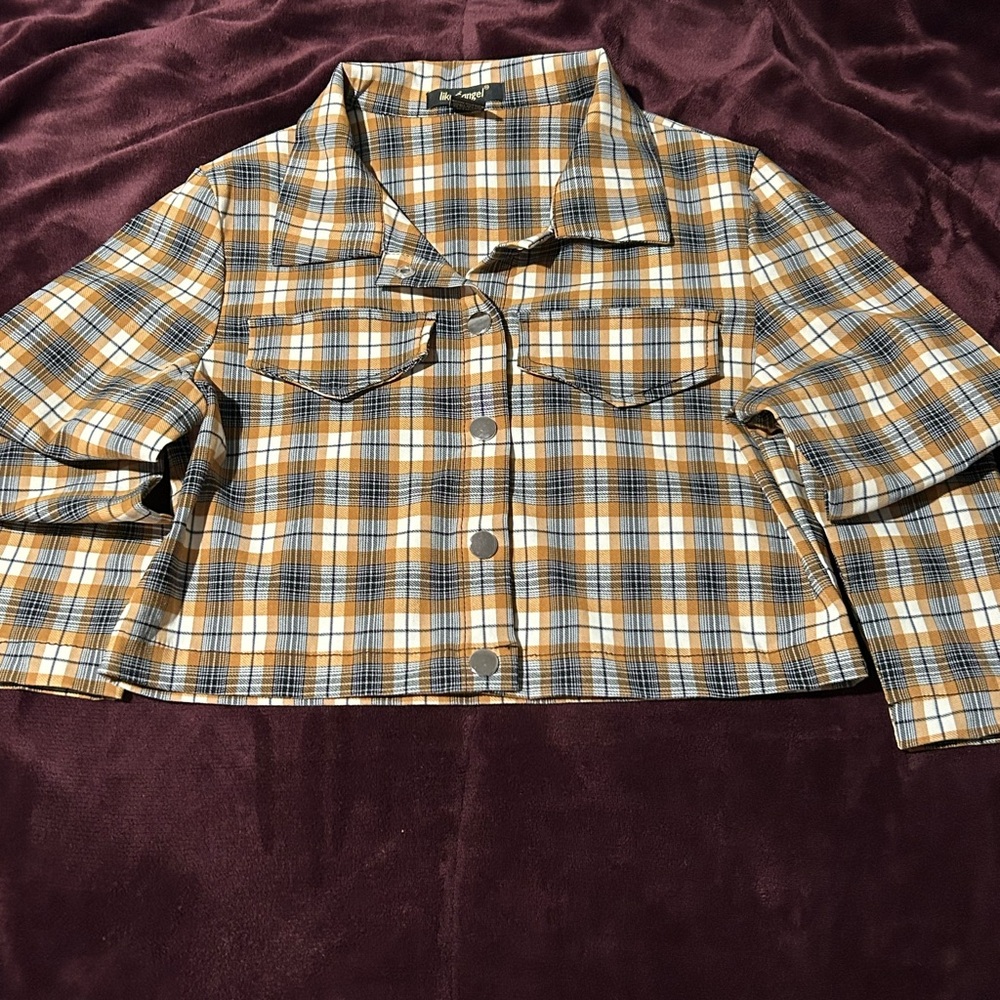 Like an Angel Plaid Shirt in Yellow and Black